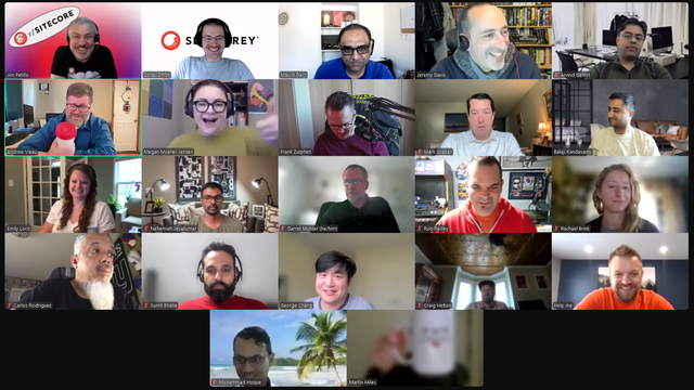 Screenshot of attendees on the September 13, 2024 #SitecoreLunch call.