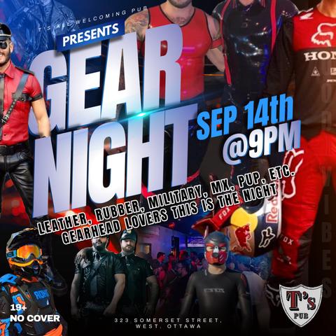 Gear Night an LGBTQIA evening of Gear (Leather, Rubber, Latex, Zentai, Military, etc) Event is 19+
