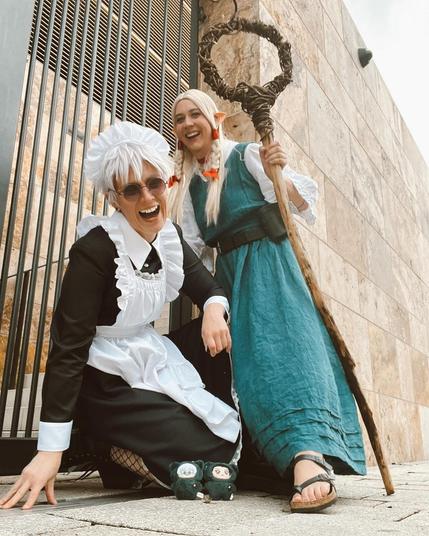 Photo by 𝘀𝗶𝗹𝗹𝘆 𝗹𝗶𝗹 𝗰𝗼𝘀𝗽𝗹𝗮𝘆𝘀 👉👈 on September 14, 2024. May be an image of 2 people, glasses, costume and eye patch.