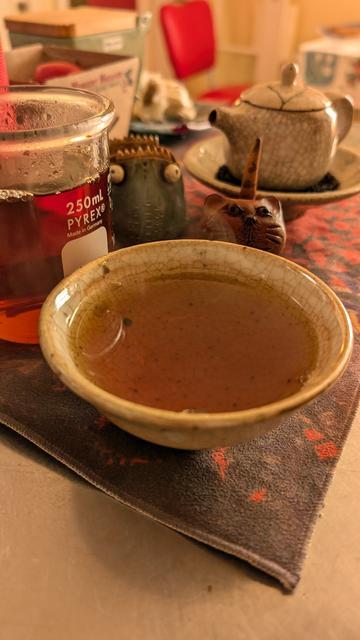 Black Tea in a crackleware bowl