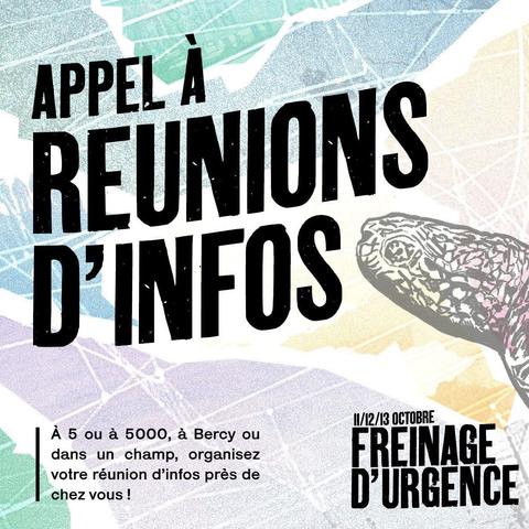 Flyer : Appel à réunions d'infos