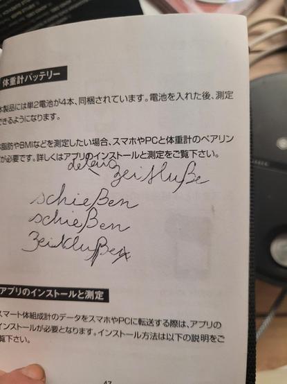 Tries to write ß