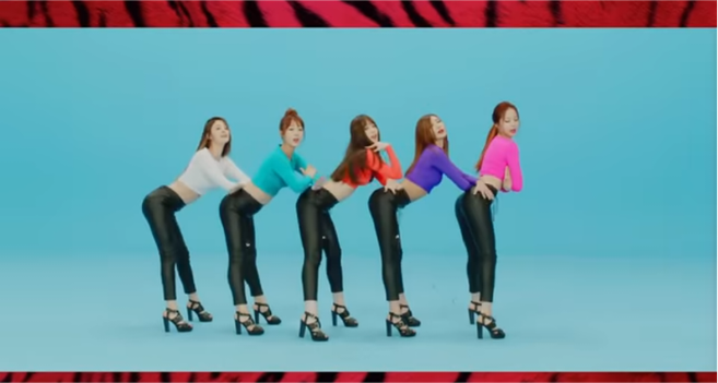 Screenshot of EXID from their Up & Down music video