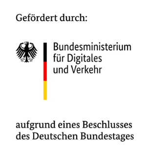 offizielles "Siegel":

Gefördert durch: 

Bundesministerium
für Digitales
und Verkehr 

aufgrund eines Beschlusses des Deutschen Bundestages