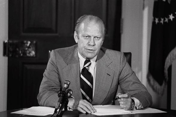September 16, 1974 - President Gerald Ford announced a conditional amnesty program for Vietnam War deserters and draft-evaders, provided they swear allegiance to the country and agree to work two years in the branch of the military they had abandoned. He did this one month following his pardon of resigned former President Richard Nixon.