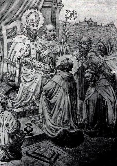 Albert-of-Jerusalem-gives-the-Rule_Haifa-Carmel