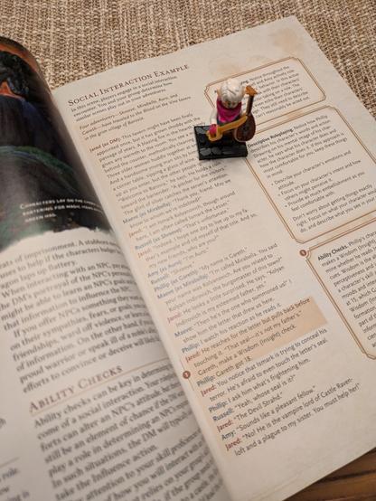 Photo of the social interaction example from the opening chapter. There's also a LEGO eleven bard.