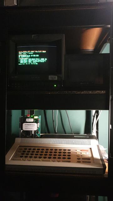 The KC87 aka KC85/1 aka Z9091 computer with a small Sony PVM monitor.