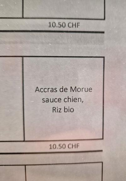 Accras de Morue
Sauce chien,
Riz Bio