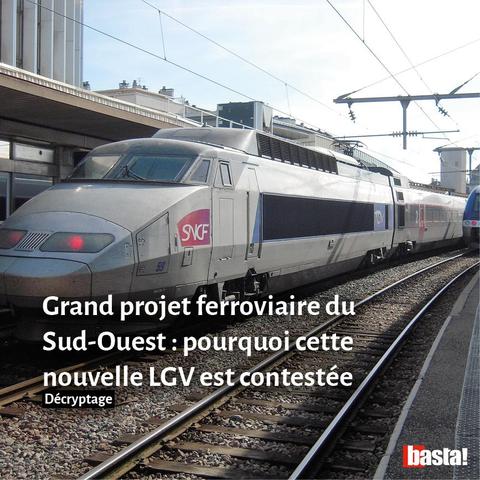 Photo d&#039;un TGV en gare pour illustrer le décryptage sur le grand projet ferroviaire contesté du Sud-Ouest
