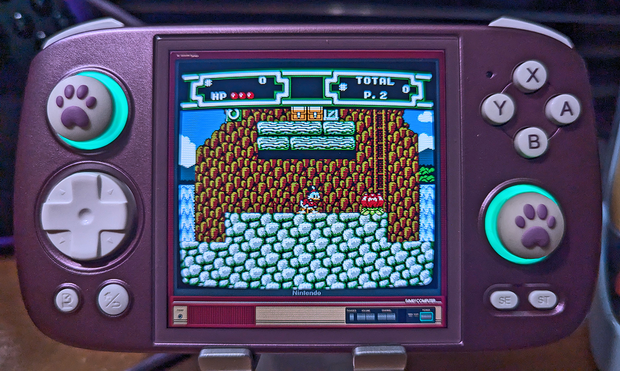 RG Cube device showing Duck Tales for the NES.