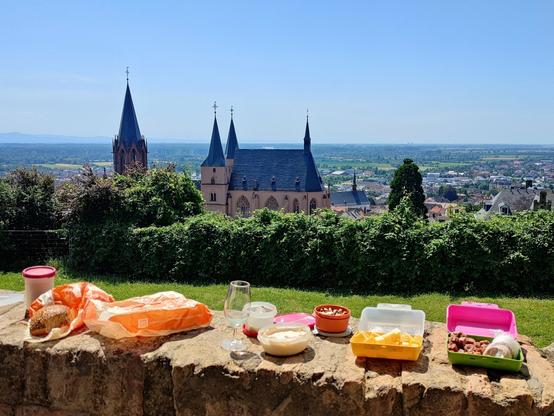 Weinwanderung für 2: Vesper in Burgruine Landskron mit Blick auf Katharinenkirche Oppenheim-
