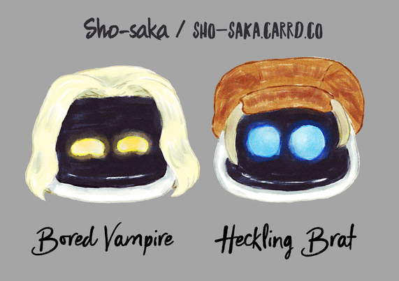 Left: Bored Vampire [Keith Valentine]

Right: Heckling Brat [Halley Brankett/Harry Plunkett]