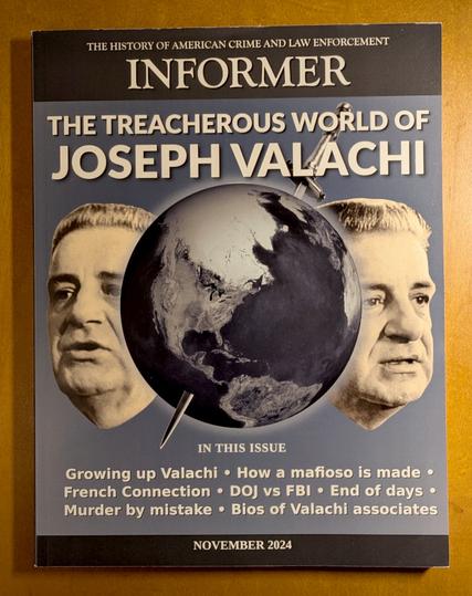Cover of Informer journal's 2024 issue on Joseph Valachi.