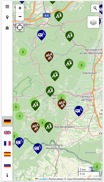 #OpenCampingmap with round icons