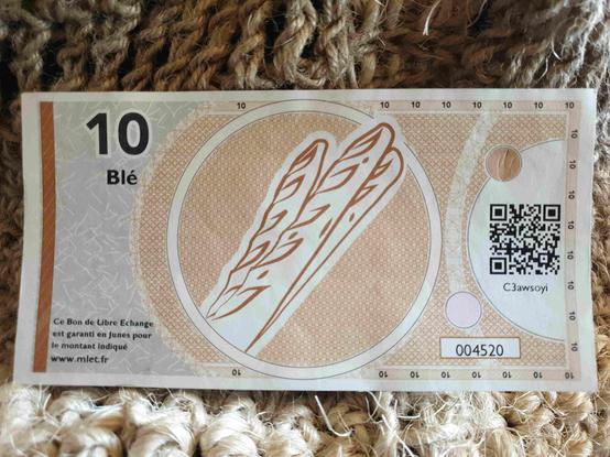 Billet papier permettant de payer en Ğ1