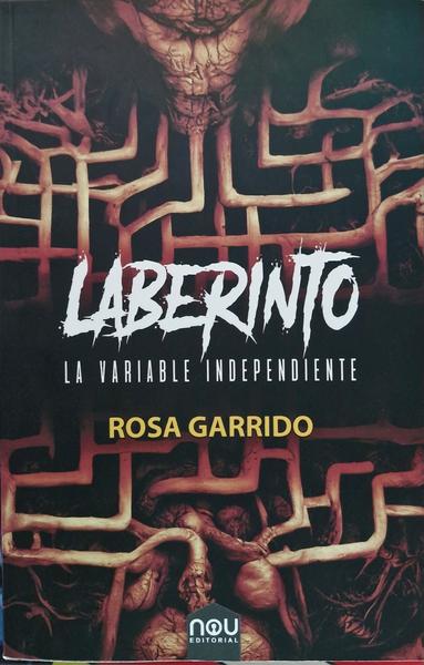 Portada del libro: "Laberinto. La variable independiente" de Rosa Garrido  en ella se ve como si fueran las costillas de una persona pero en forma de laberinto.