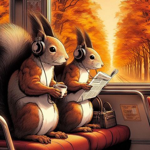 #MoreSquirrels #Travelling by #Train during #Autumn... It's #VeryCivilised...