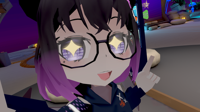 CyberKaida in 3D retro chibi style with a big smile!