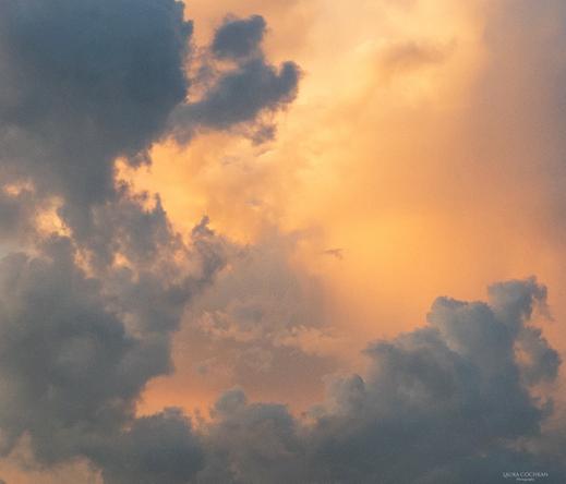 Light and dark clouds at sunrise.