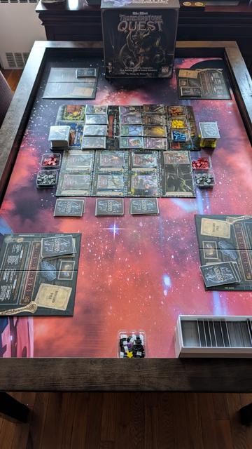 4 player setup of Thunderstone Quest