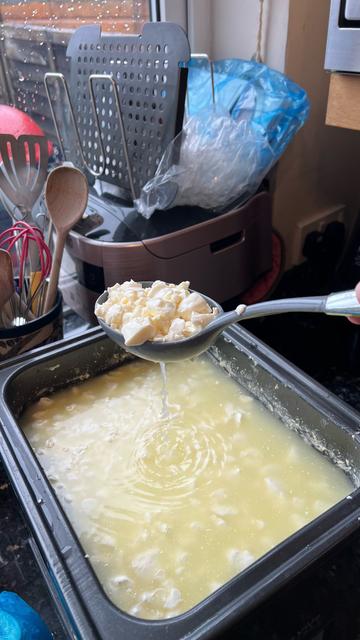 Draining the curds