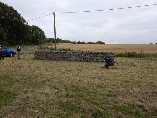 Finished drystane wall