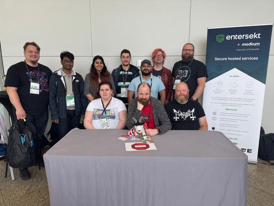 The Entersekt (ex-Modirum) team at our sponsor table.