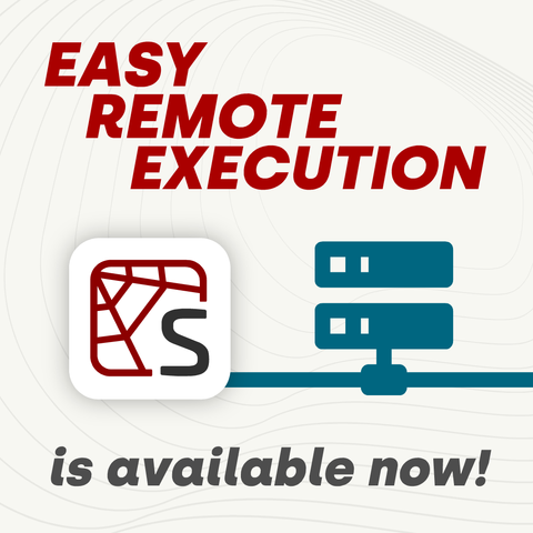 "Easy Remote Execution is available now", with a cartoon of the Spyder icon connected with a cable to a network router.