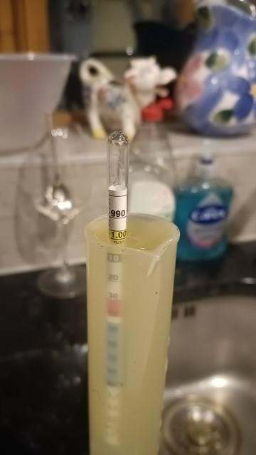 Gravity of 1000 in perfect zone for bottling