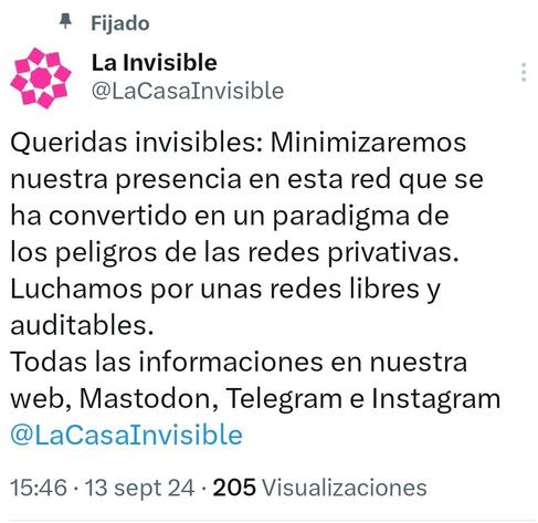 Captura de pantalla del tweet