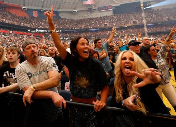 Heavy Metal music fans at stadium now known as JMA Dome, but began life as Carrier Dome in 1980's before most of these fans pictured were likely born