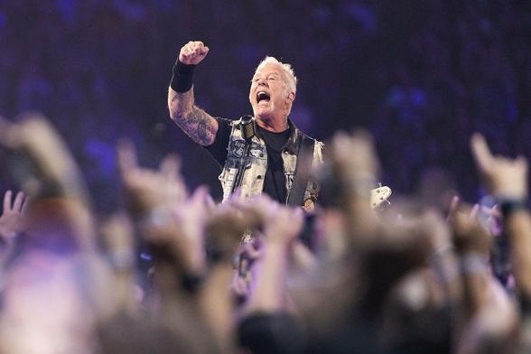 James Hetfield seen onstage live in Seattle in September 2024