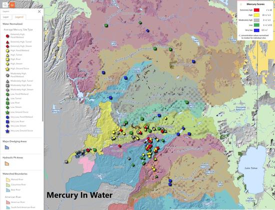maps - mercury in water