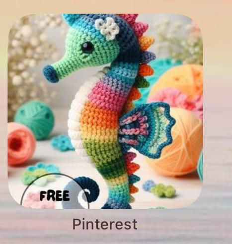 Image of a multicolored seahorse, very cute! The child in me wants it, but I am almost 50!  Laughing at myself