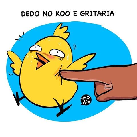 Desenho de um dedo tocando um pintinho

Título: dedo no koo e gritaria