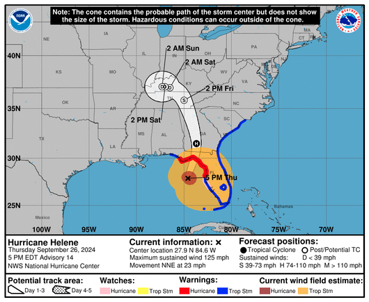 CAT 4 storm hitting Florida - Hurricane Helene