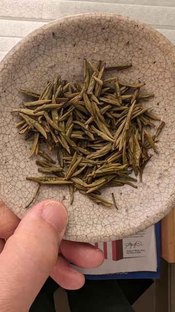 Spent yellow tea leaves
