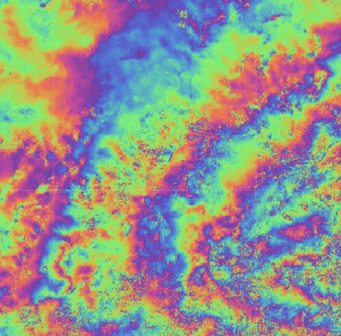 Denoised colorful phase fringes.
