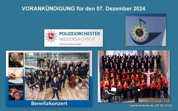 Collage Polizeiorchester und Polizeichor