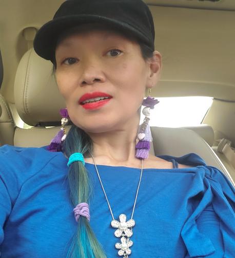 Selfie in car.