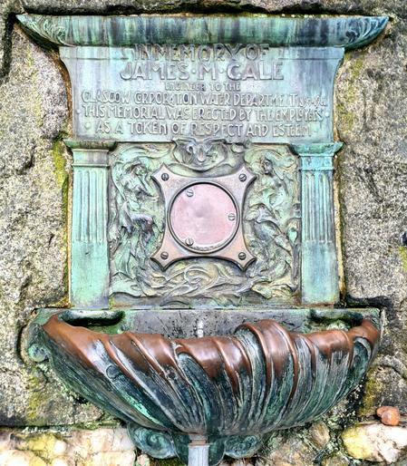 An Art Nouveau style memorial drinking fountain.
