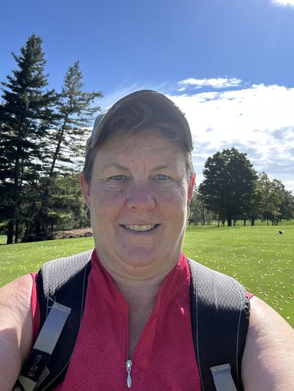 Selfie on the golf course.