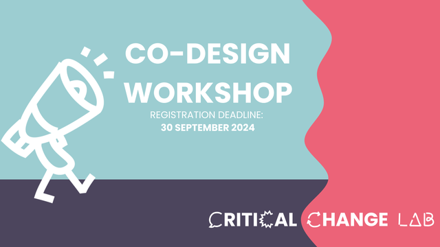 Critical ChangeLab co-design workshop banner