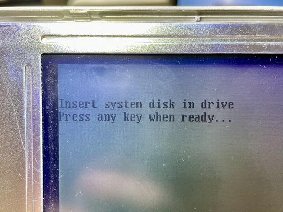 Insert system disk in drive