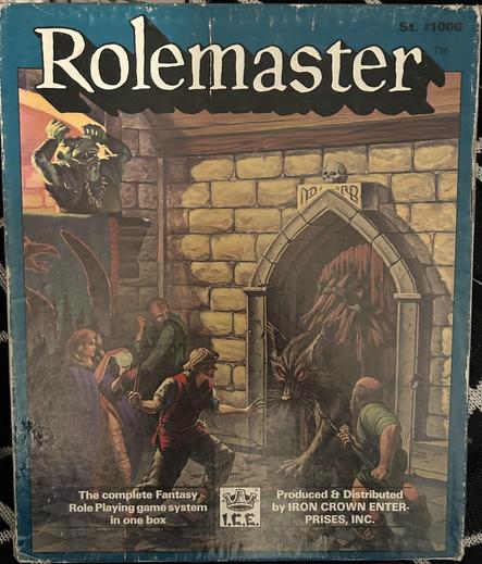 photo of the Rolemaster second edition boxed set.