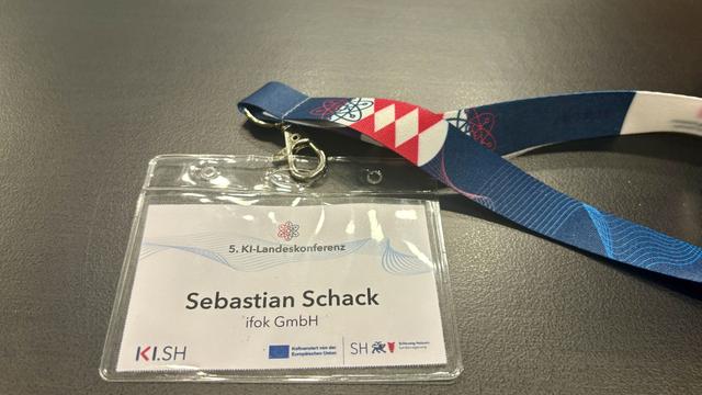 Mein Teilnehmer-Badge.