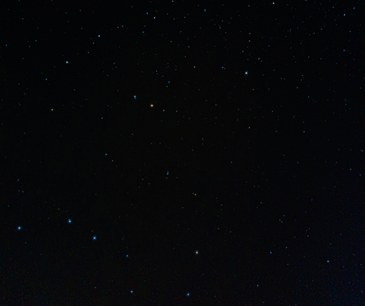 Night sky, a lot of stars, Ursa Major, Polaris