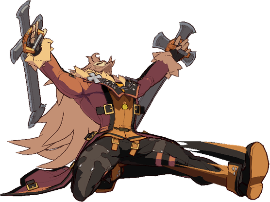 Leo Whitefang's 2K from Guilty Gear Xrd: a low kick where he squats and sticks his leg out
