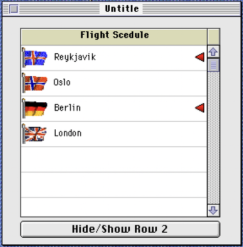 The CustomGrid demo app running in REALBasic.